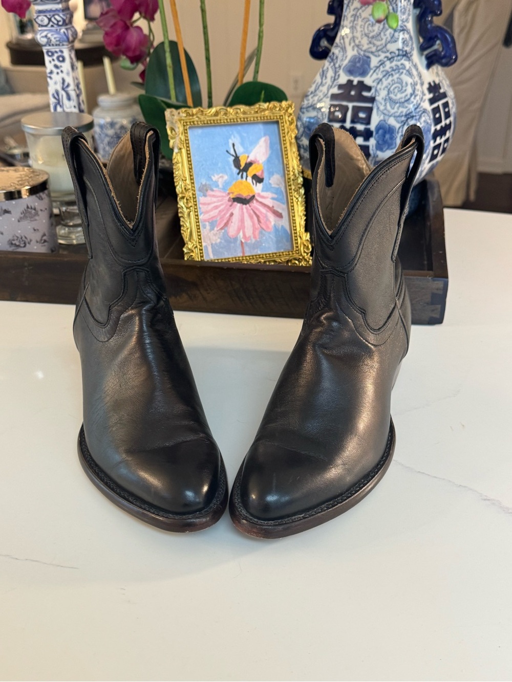 🖤 TECOVAS PENNY WOMEN’S BLACK LEATHER BOOTS!